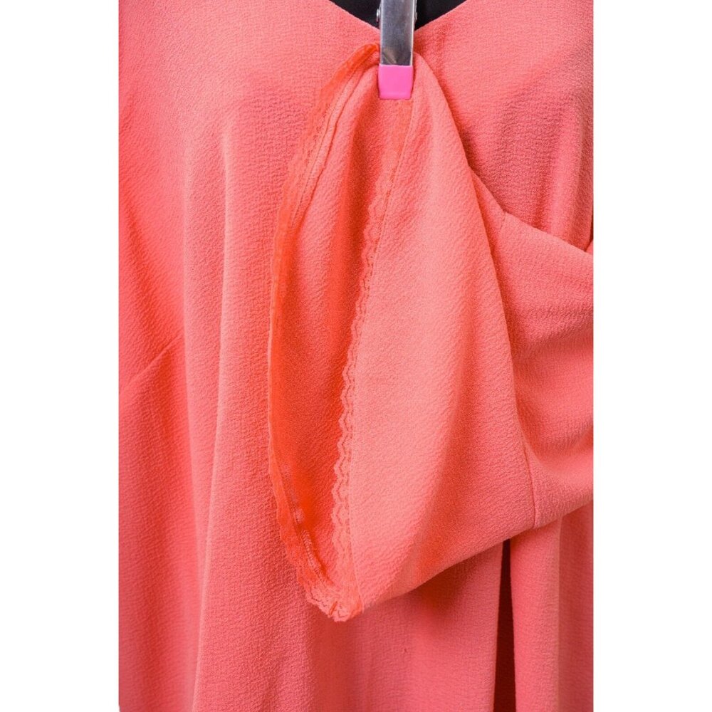 Melissa McCarthy Seven7 Top Lace Ruffle Sleeve Blouse Women's Sz 2X - Picture 9 of 16